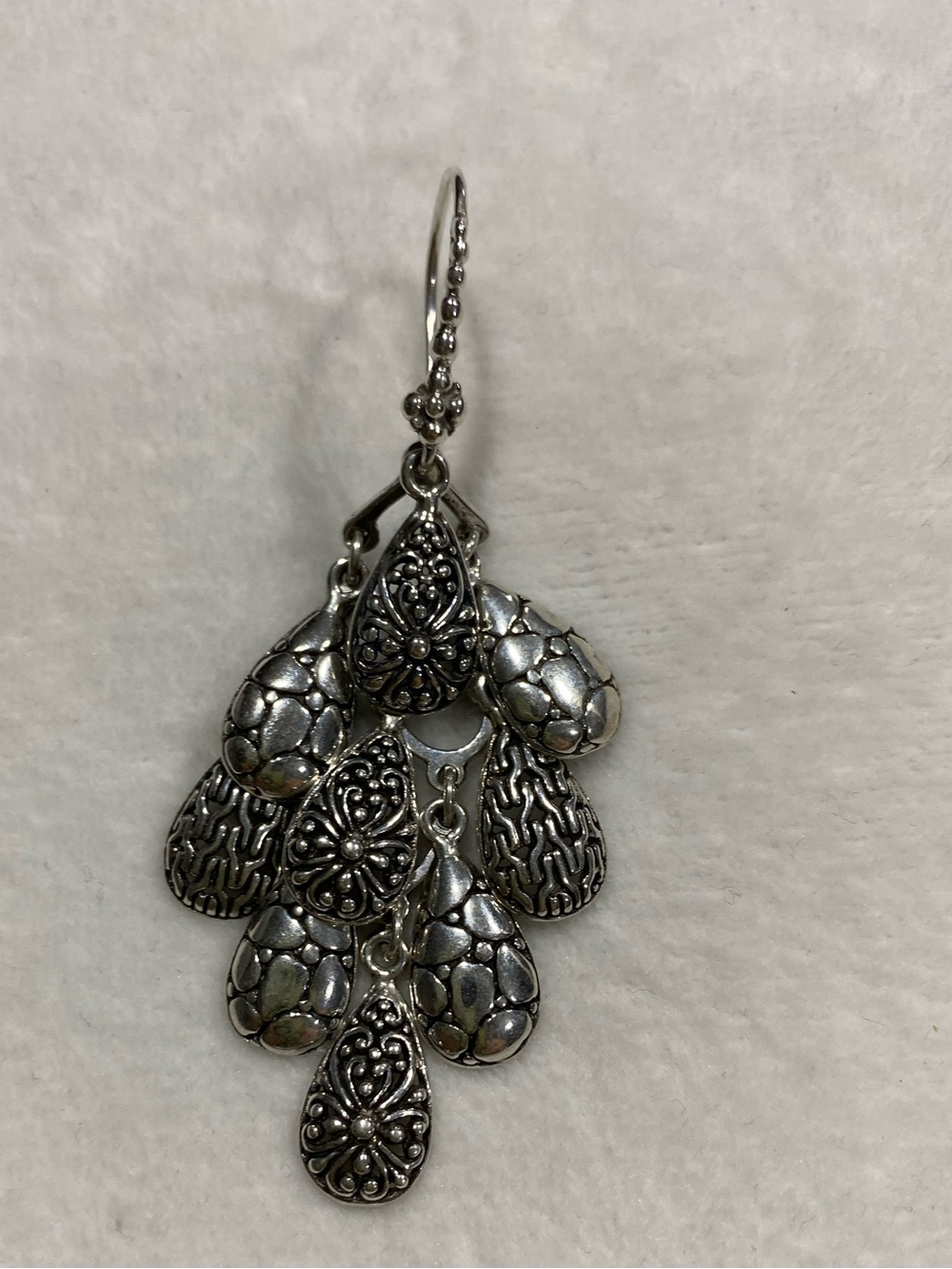 Sarda Sterling Silver Teardrop Dangle Earrings